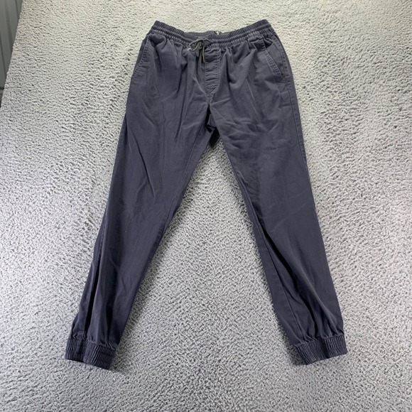 Volcom Jogger Pants Mens Gray Medium Cotton Blend Stretch Slim Tapered Fit - Picture 1 of 10